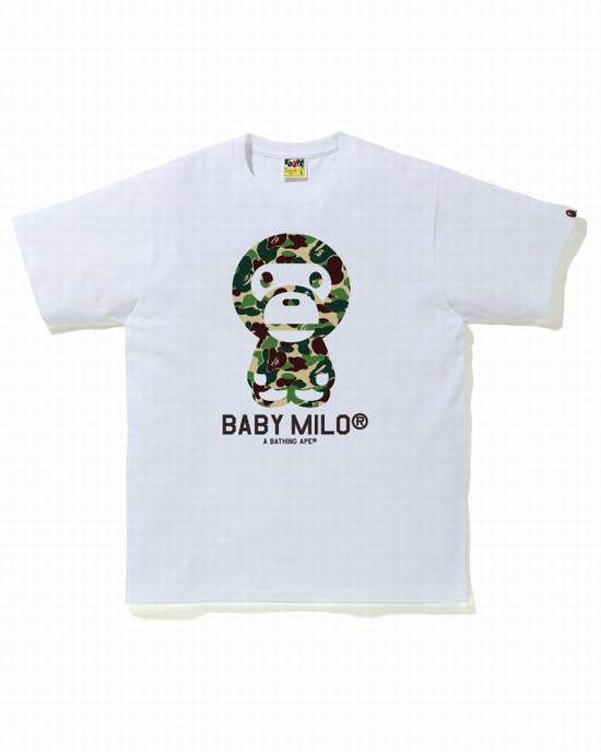 T Shirts Bape ABC Camo Milo Homme Vert | CDYVZ3127