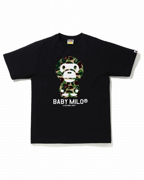 T Shirts Bape ABC Camo Milo Homme Vert | FMZBQ5619