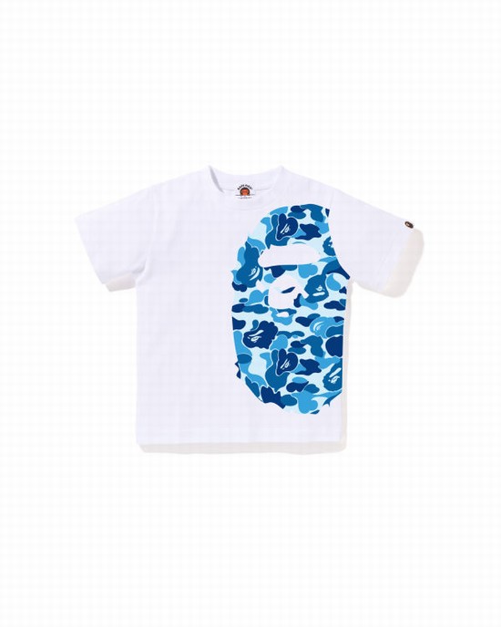 T Shirts Bape ABC Camo Side Big Ape Head Enfant Blanche | FNKIQ5871