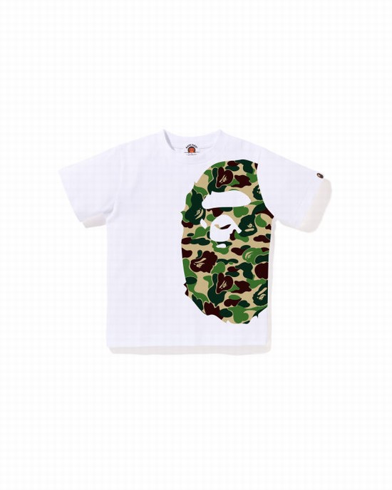 T Shirts Bape ABC Camo Side Big Ape Head Enfant Blanche | TWHFE6974