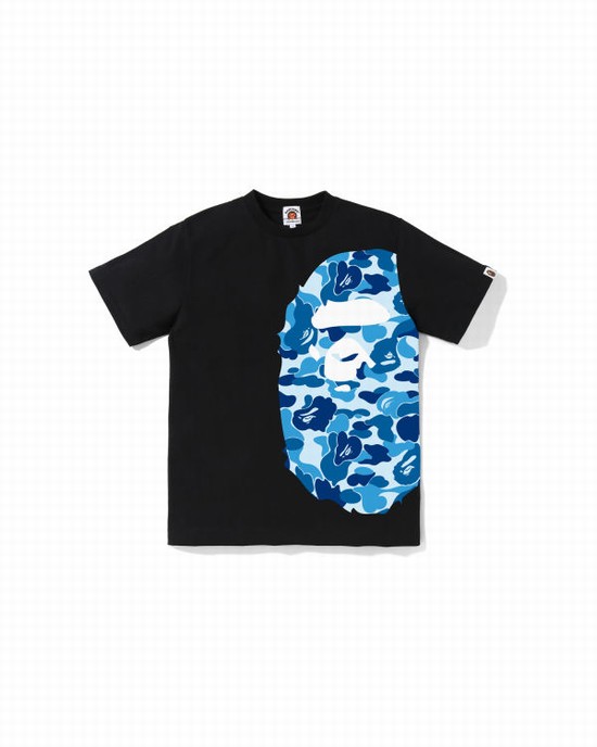 T Shirts Bape ABC Camo Side Big Ape Head Jr Enfant Noir | UXYKI0935