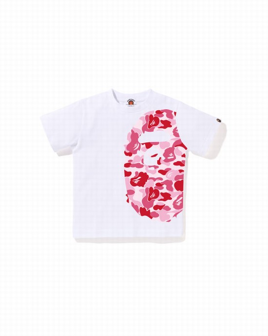 T Shirts Bape ABC Camo Side Big Ape Head Enfant Blanche | WFZGI1879