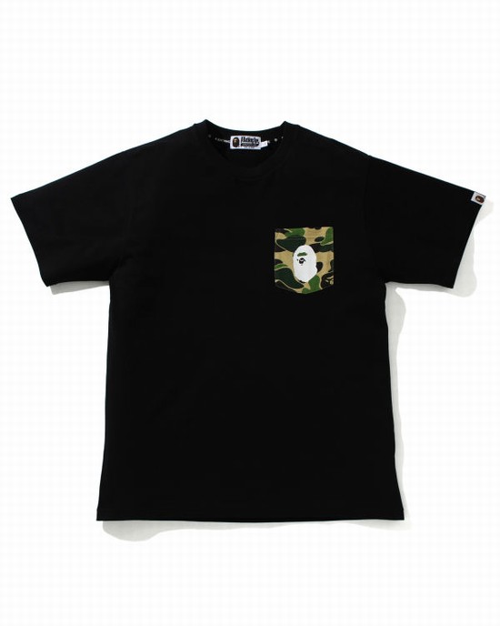 T Shirts Bape ABC Camo pocket Homme Vert | LNIKX2865