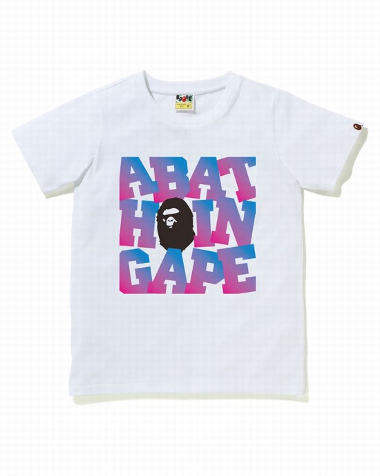 T Shirts Bape A Bathing Ape Femme Blanche | ZEWOU2057