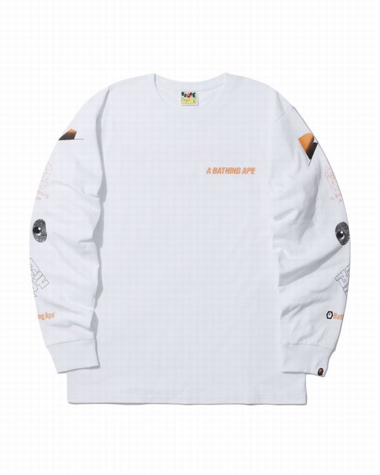 T Shirts Bape A Bathing Ape Homme Blanche | EBRKQ0534