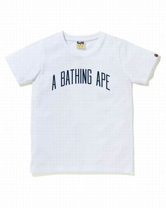 T Shirts Bape A Bathing Ape Letter Femme Blanche | LOTGS5941