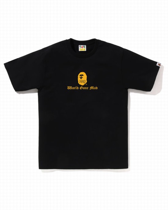 T Shirts Bape A Bathing Ape Logo Homme Noir | VRSYT1936