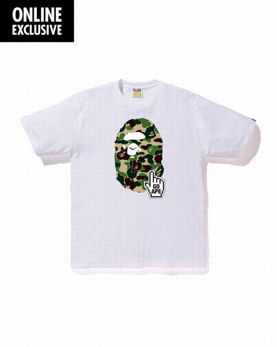 T Shirts Bape BAPEONLINE Homme Blanche | QELJM3068