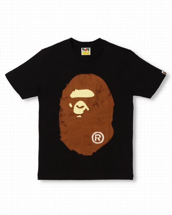 T Shirts Bape BOA Big Ape Head Femme Noir | WLEUP1537