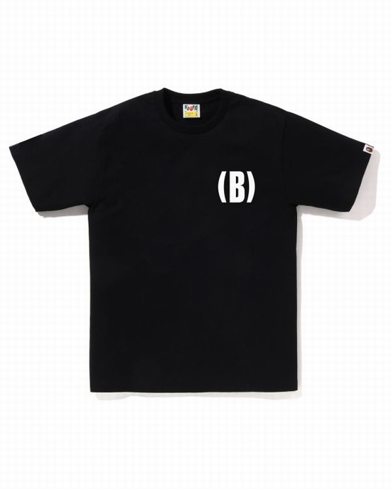 T Shirts Bape B One Point Homme Noir | YRTXJ1307