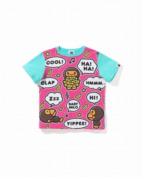 T Shirts Bape Big Milo Speech Balloon Enfant Menthe | GRPEO9723