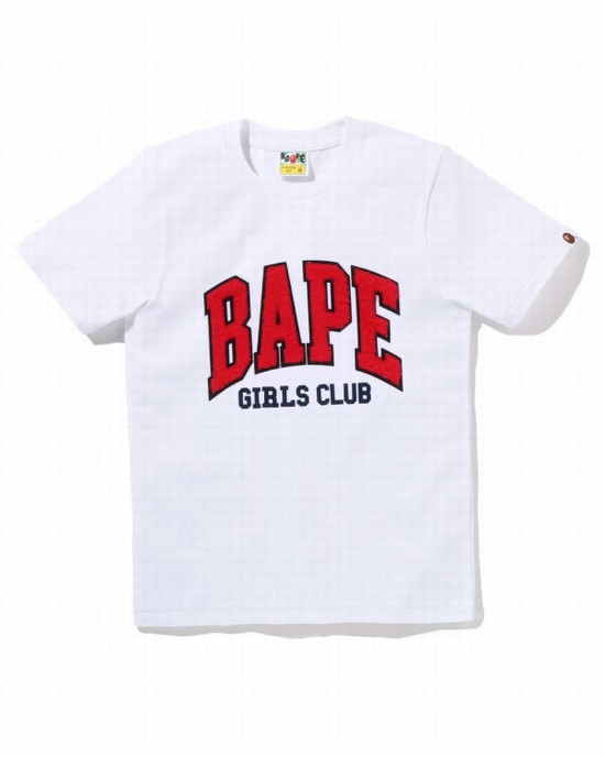 T Shirts Bape Boa Fleece Girls Femme Blanche | BVYNL3156