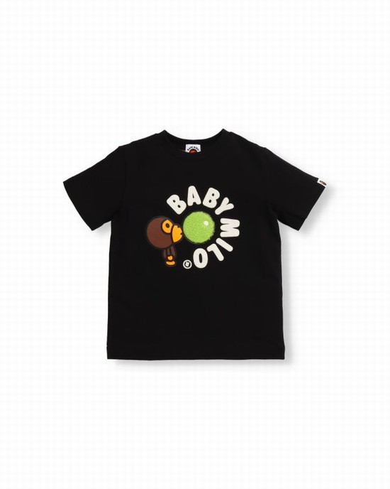 T Shirts Bape Boa Fleece Milo Gum Enfant Noir | STUXR8731