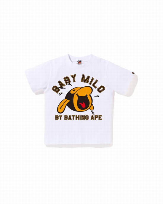 T Shirts Bape Classiche Milo Enfant Blanche | AVCGO3801