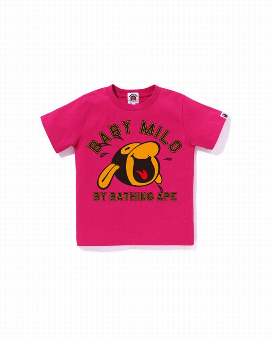 T Shirts Bape Classiche Milo Enfant Rose | GZBLT5182