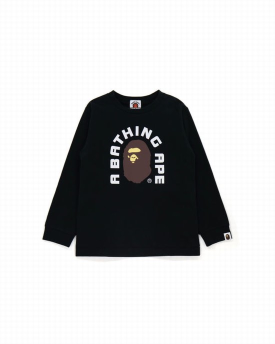 T Shirts Bape College 2020 Enfant Noir | TWUNC1723