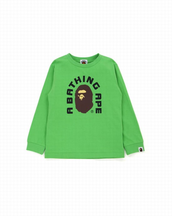 T Shirts Bape College 2020 Enfant Vert Clair | LSIVO3458