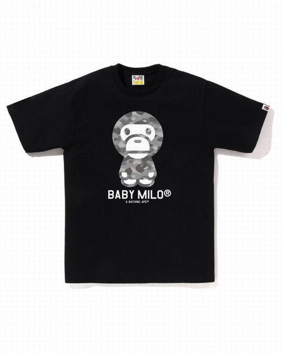 T Shirts Bape Honeycomb Camo Milo Homme Noir | VTFMI3957