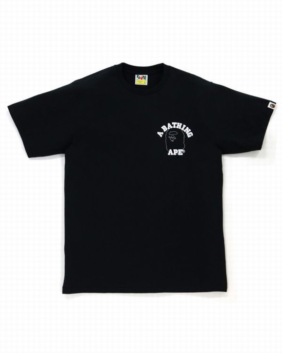 T Shirts Bape Line 1st Camo Face Homme Noir | HMRJS5316