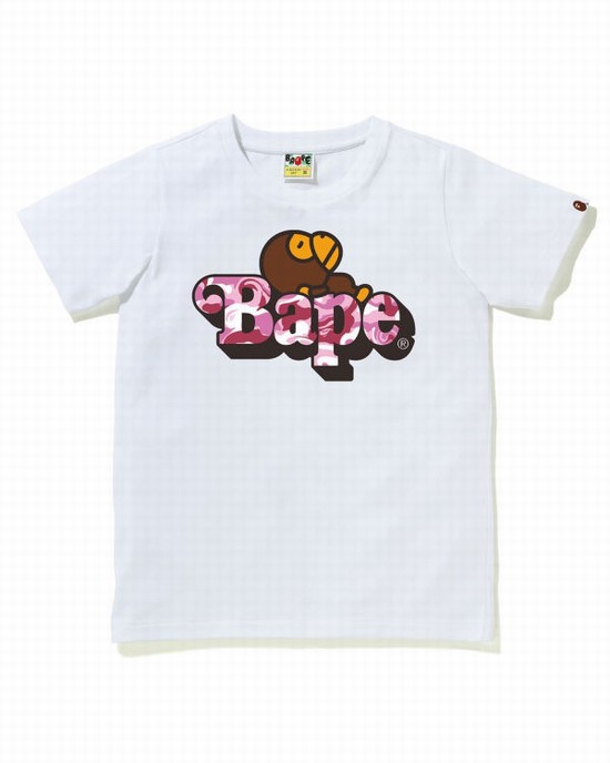 T Shirts Bape Marble Camo Milo On Enfant Blanche | LKAYD7123