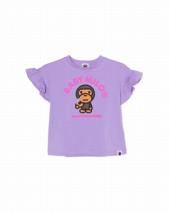 T Shirts Bape Milo Donuts Frill Enfant Violette | FXQSH1958