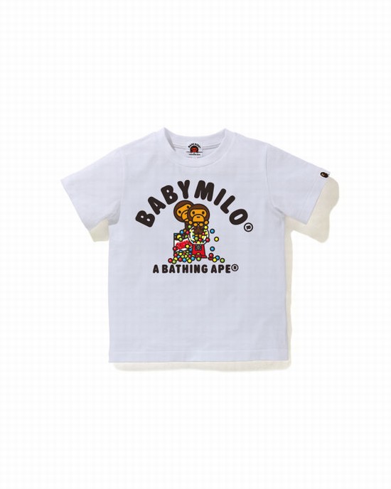 T Shirts Bape Milo Gum Ball Enfant Blanche | CLAWY8416