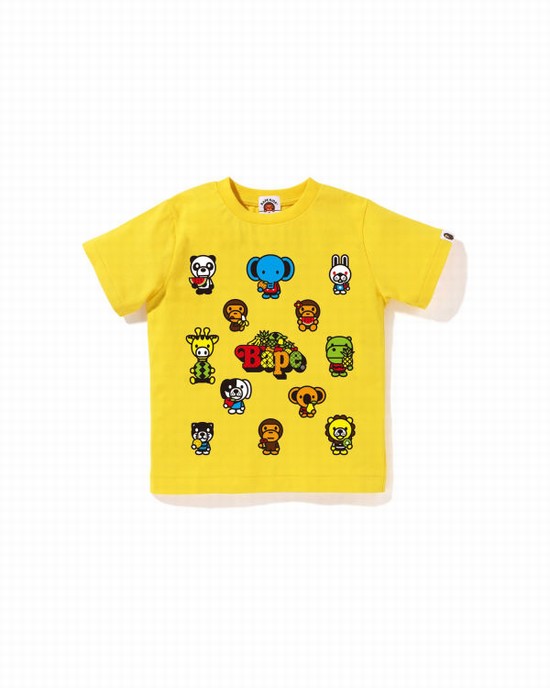 T Shirts Bape Milo Mixed Fruit #1 Enfant Jaune | EFMPZ9781