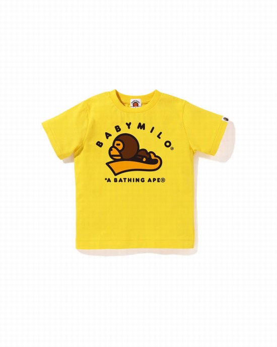 T Shirts Bape Milo Sleep Enfant Jaune | XJEMC4602