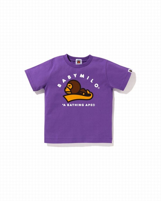 T Shirts Bape Milo Sleep Enfant Violette | CWUXS2096