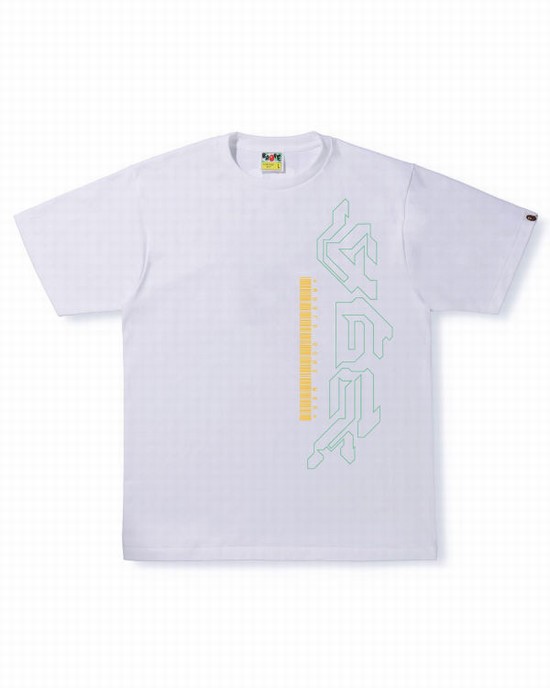 T Shirts Bape Multi Logo #2 Homme Blanche | GNVPD4753