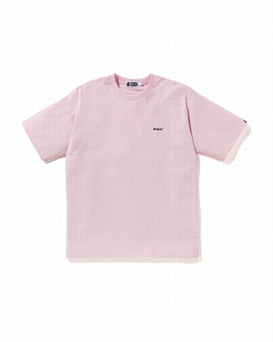 T Shirts Bape One Point Relaxed Fit Homme Rose | IXGOV5897