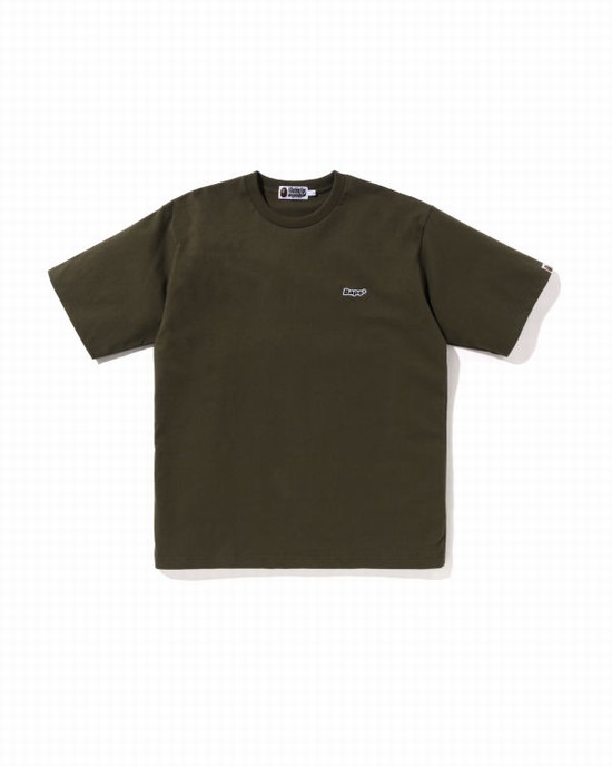 T Shirts Bape One Point Relaxed Fit Homme Vert | UXVRL6319