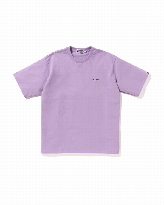 T Shirts Bape One Point Relaxed Fit Homme Violette | YJZGP0617