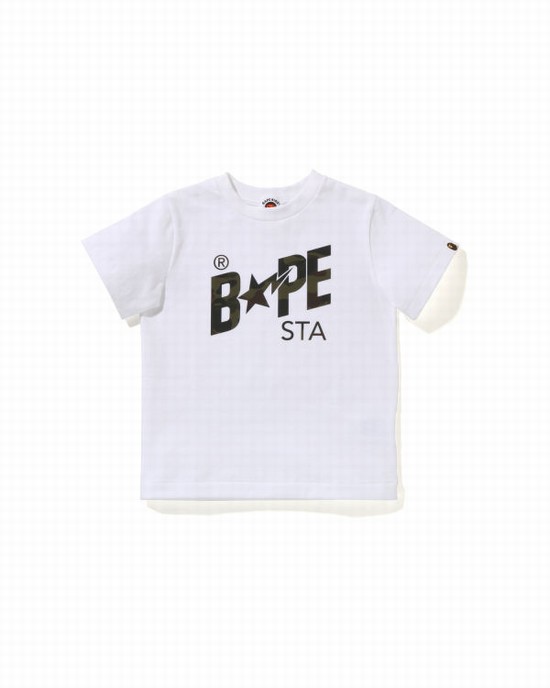 T Shirts Bape Reflector 1st Camo Sta Logo Enfant Blanche | LOJXF2839