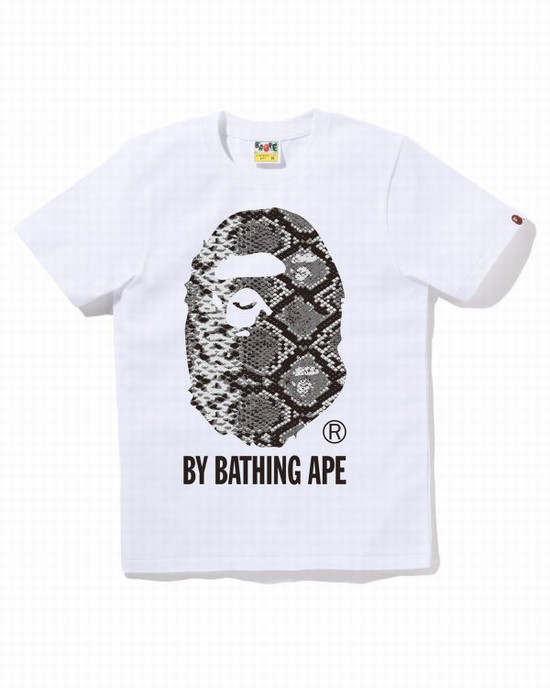 T Shirts Bape Snake By Bathing Ape Femme Blanche | XGHPV4028