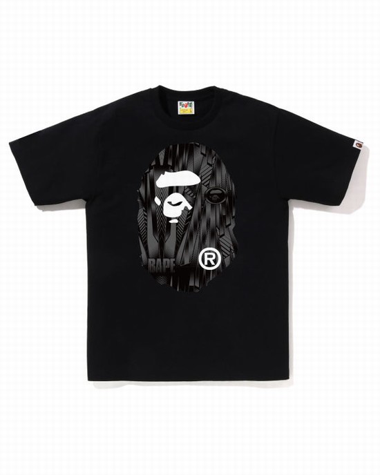 T Shirts Bape Speed Racer Big Ape Head Homme Noir | HGQZP5621