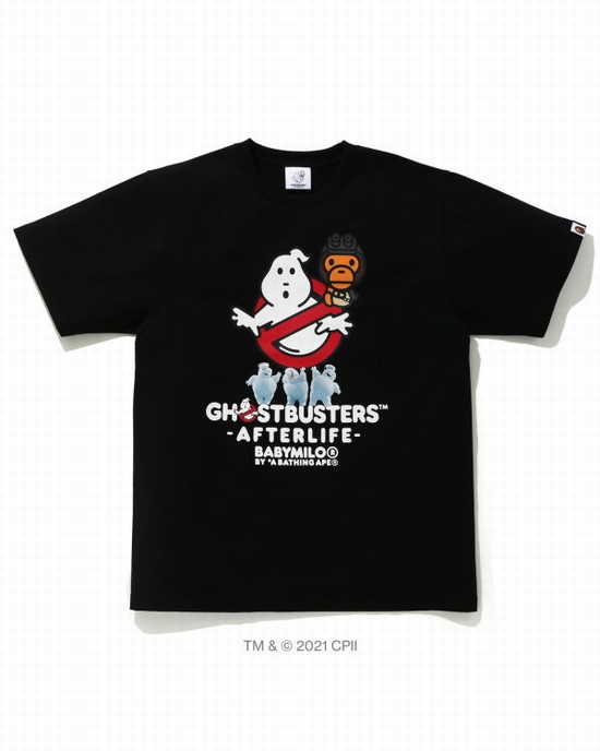 T Shirts Bape X Ghostbusters Milo Homme Noir | HQTJI1839