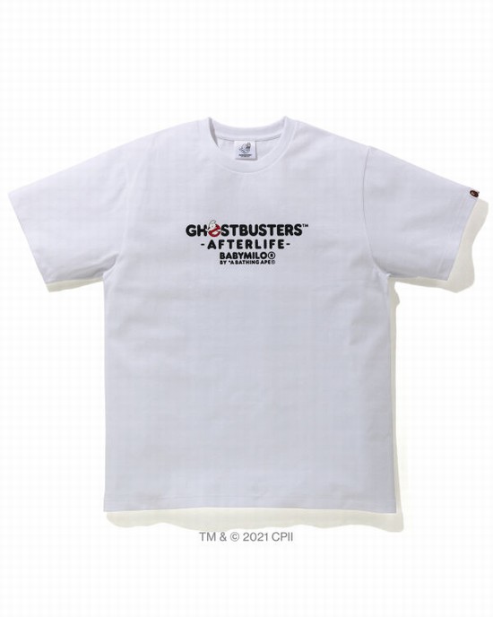 T Shirts Bape X Ghostbusters Milo Homme Blanche | XYRJI5897