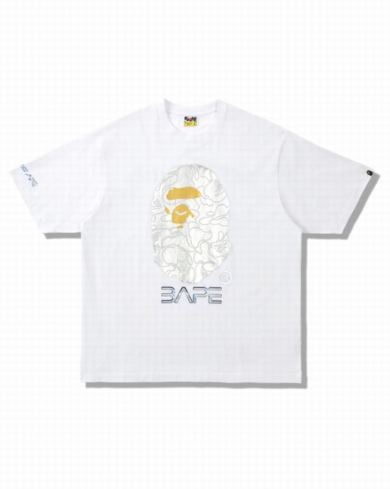 T Shirts Bape X Hajime Sorayama Ape Head Homme Blanche | AGLTO0671