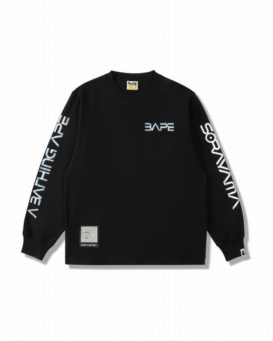 T Shirts Bape X Hajime Sorayama L/S Homme Noir | JTGKN3082