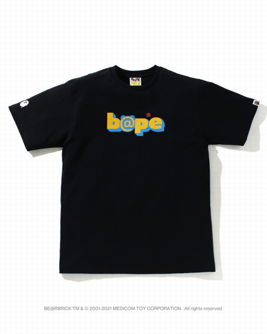 T Shirts Bape X Medicom Toy Camo BE@R Homme Noir | CUVZT0396