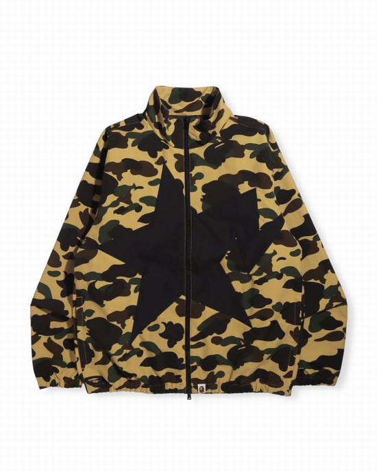 Vestes Bape 1st Camo Piste Homme Jaune | STCYO1086