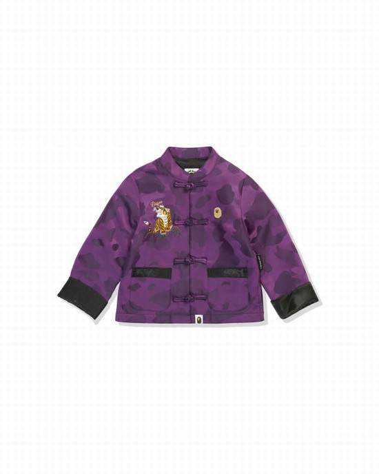 Vestes Bape Color Camo Rembourré China Enfant Bleu Royal Violette | RBKIC1290