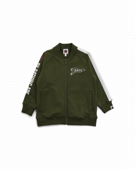 Vestes Bape Jersey Enfant Vert | BKTRZ6924