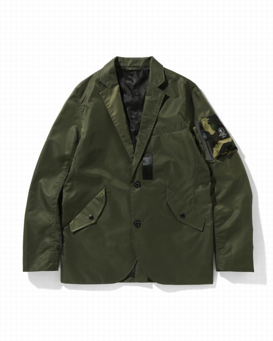 Vestes Bape Military Tailored Homme Vert | MXYVN7053