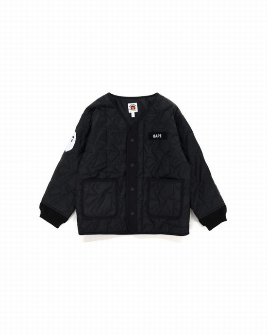 Vestes Bape Multi Patch STA Matelassé Enfant Noir | TINWS2493