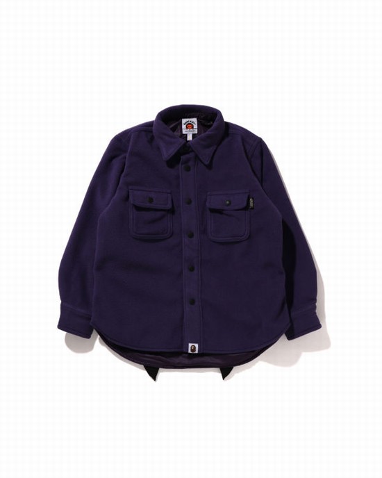 Vestes Bape Shark Patch Enfant Violette | VDZPJ7093