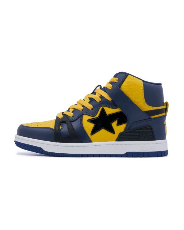 Baskets Bape STA 93 HI Homme Bleu Marine Bleu | XHSPK0741