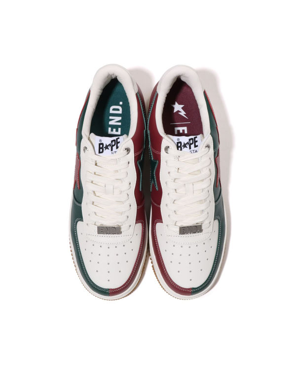 Baskets Bape X END. STA M1 Homme Blanche Vert Rouge | ZDLRS7428