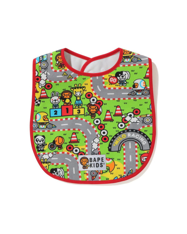 Bavoir Bape Milo Racing Enfant Rouge Clair | SENXY5103